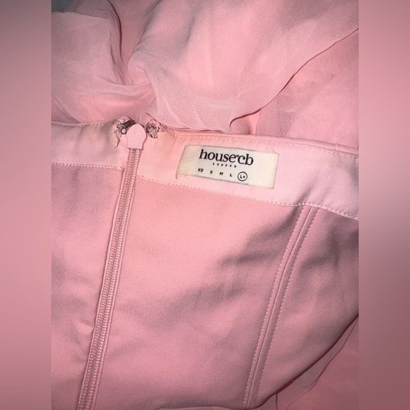 NWOT HOUSE OF CB Adrienne Strapless Maxi Gown Dress in Pink Size XL a-c cup - Picture 6 of 9